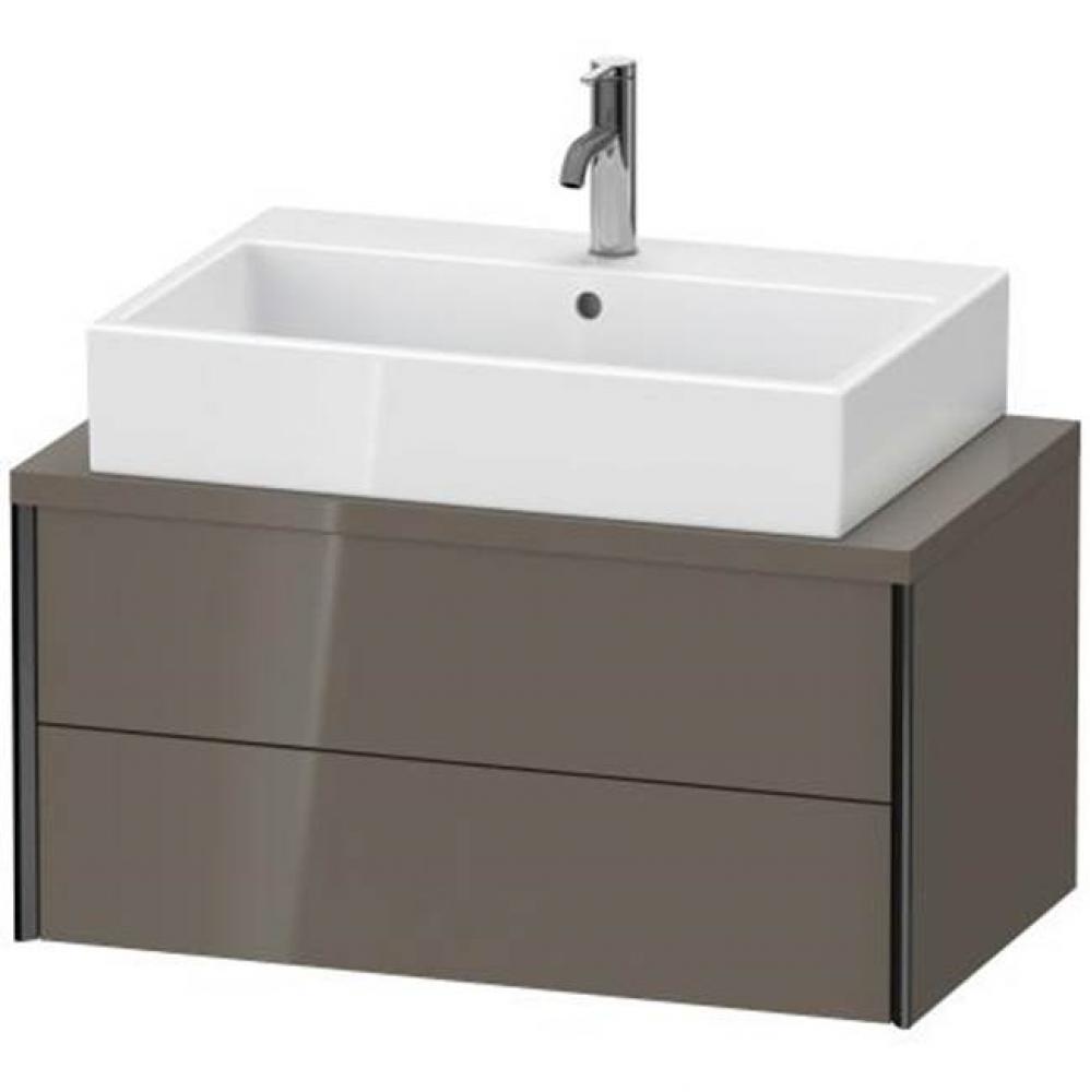 Duravit XViu Vanity Unit for Console  Flannel Gray High Gloss