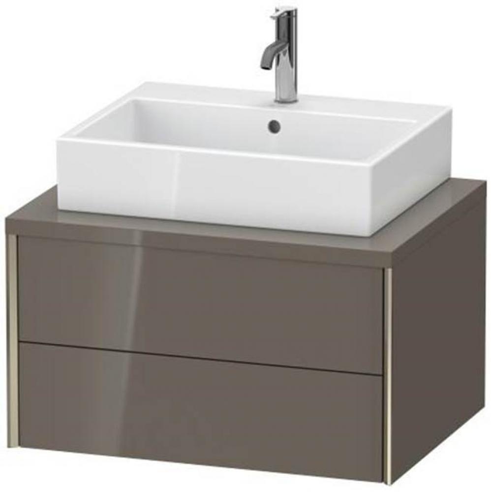 Duravit XViu Vanity Unit for Console  Flannel Gray High Gloss