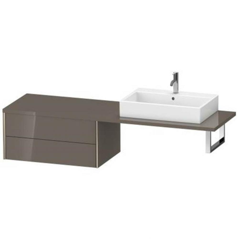 Duravit XViu Low Cabinet For Console  Flannel Gray High Gloss