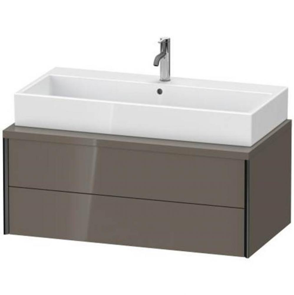 Duravit XViu Vanity Unit for Console  Flannel Gray High Gloss