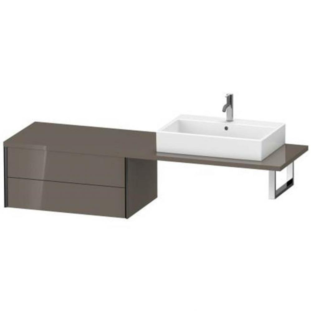 Duravit XViu Low Cabinet For Console  Flannel Gray High Gloss