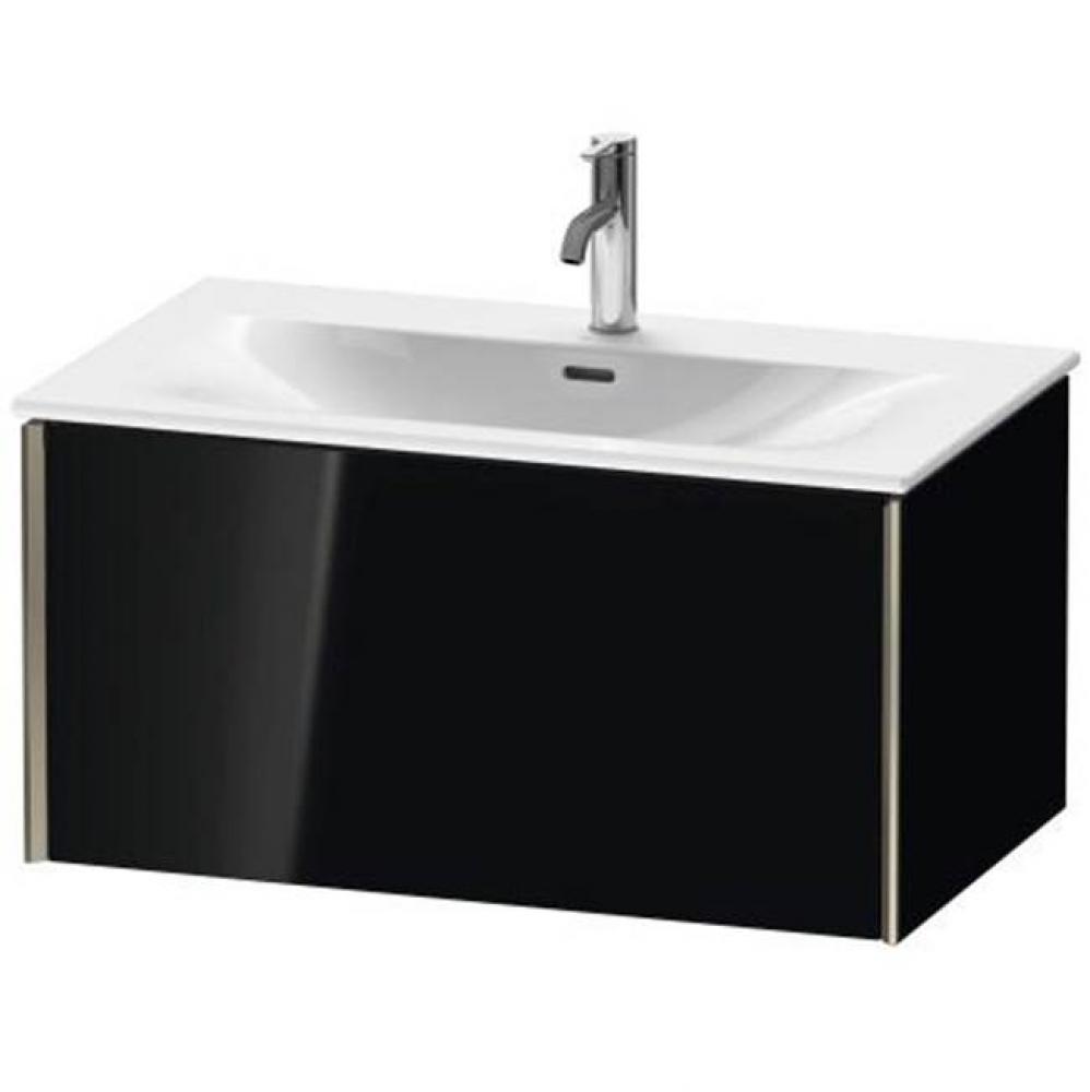 Duravit XViu One Drawer Wall-Mount Vanity Unit Black