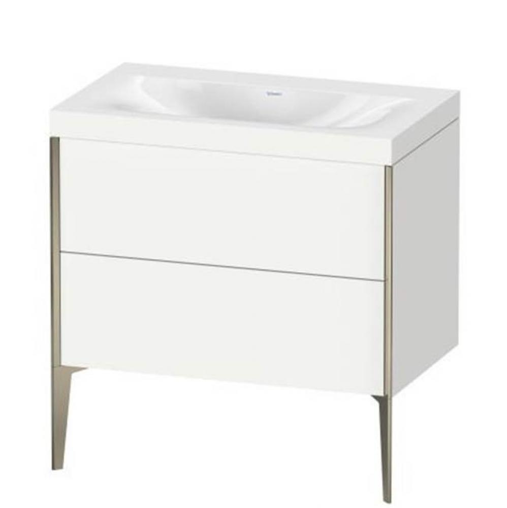 Duravit XViu Two Drawer C-Bonded Floorstanding Vanity Kit White