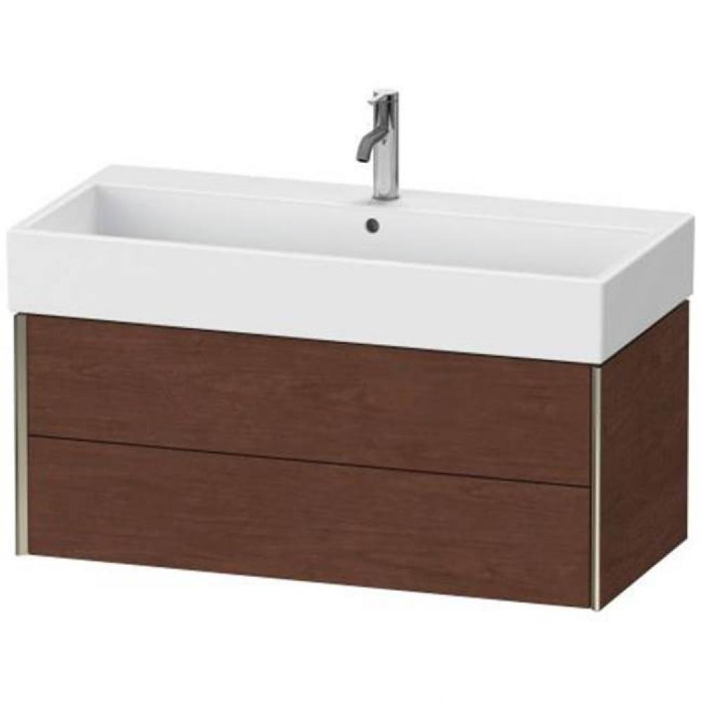 Duravit XViu Two Drawer Wall-Mount Vanity Unit American Walnut