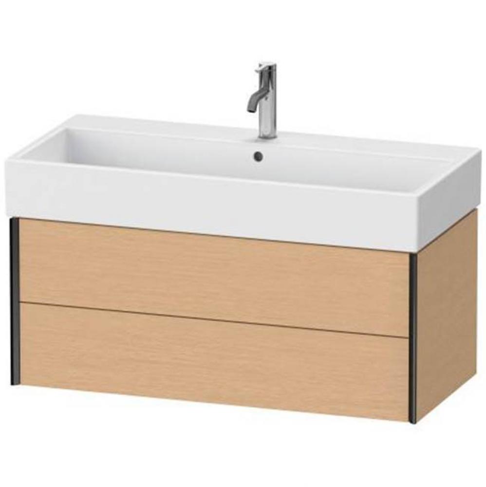 Duravit XViu Two Drawer Wall-Mount Vanity Unit Brushed Oak