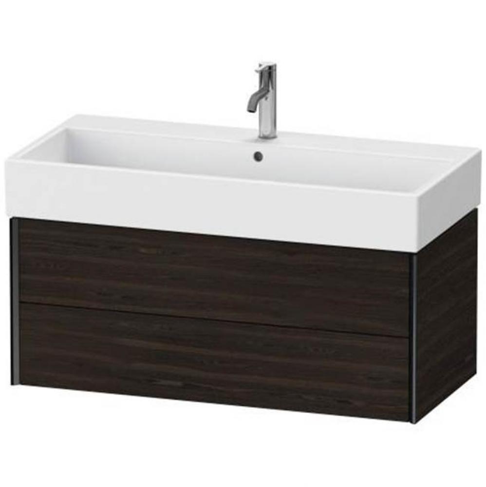 Duravit XViu Two Drawer Wall-Mount Vanity Unit Walnut Brushed