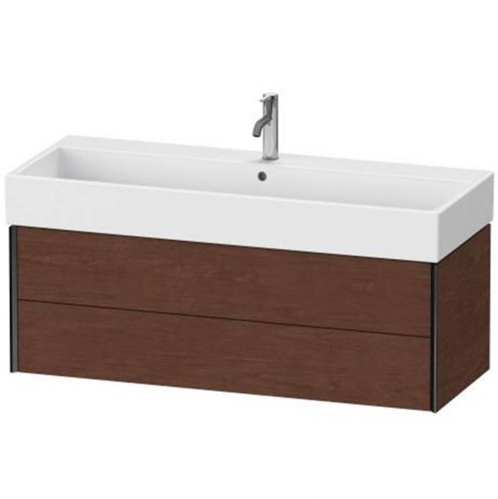 Duravit XViu Two Drawer Wall-Mount Vanity Unit American Walnut