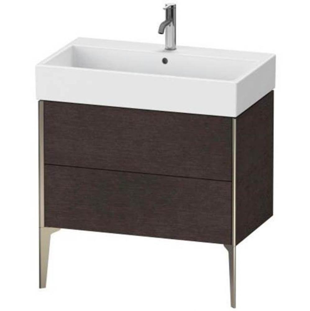 Duravit XViu Two Drawer Floorstanding Vanity Unit Dark Brushed Oak