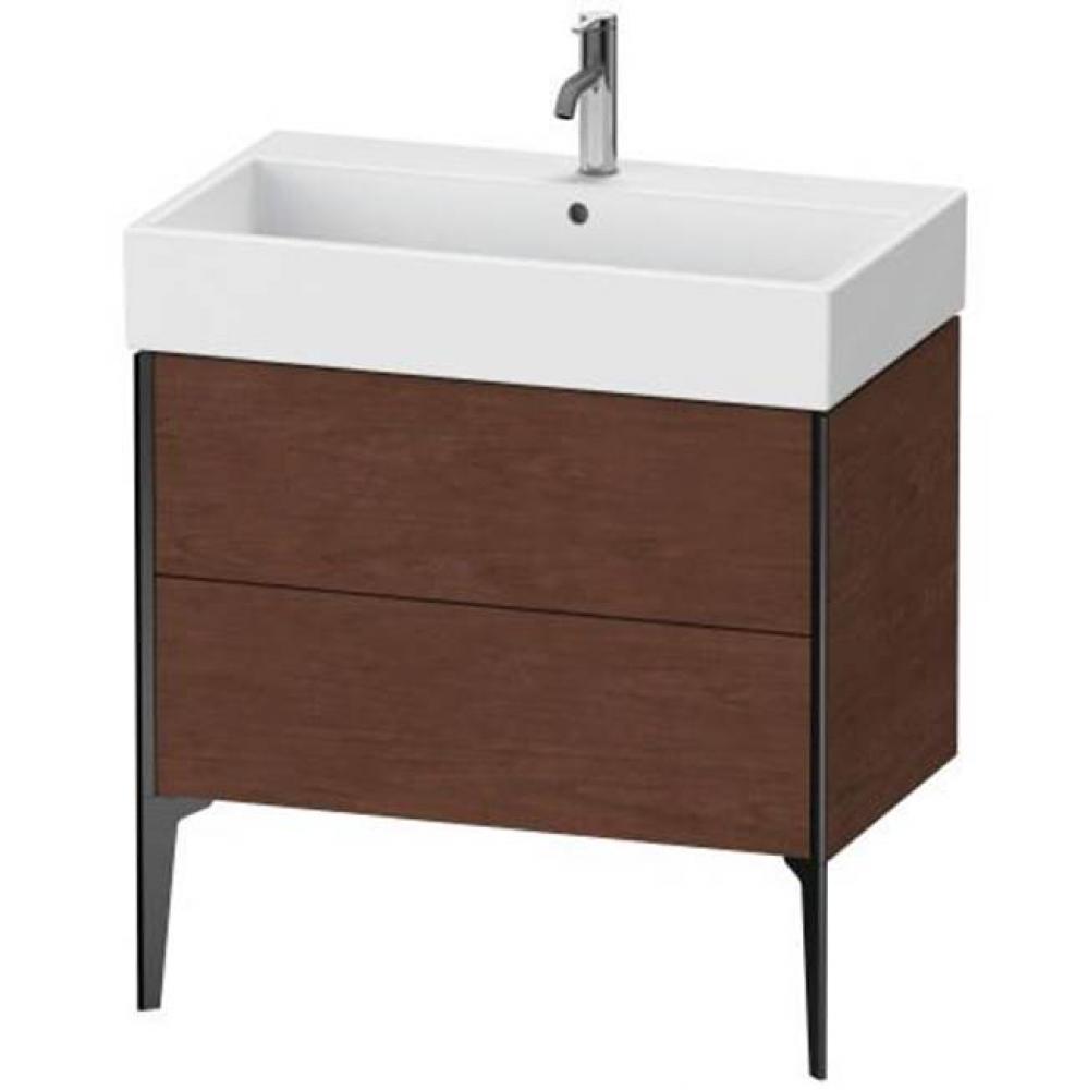 Duravit XViu Two Drawer Floorstanding Vanity Unit American Walnut