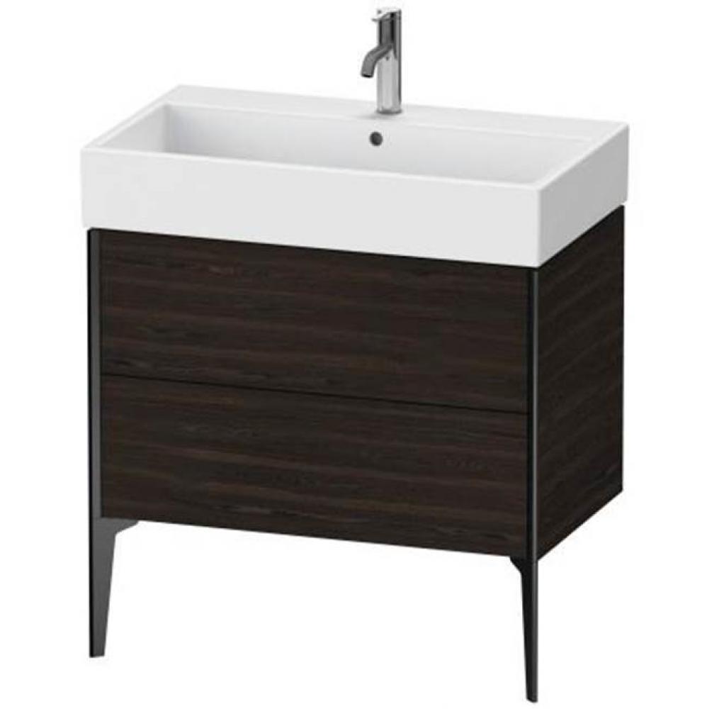 Duravit XViu Two Drawer Floorstanding Vanity Unit Walnut Brushed