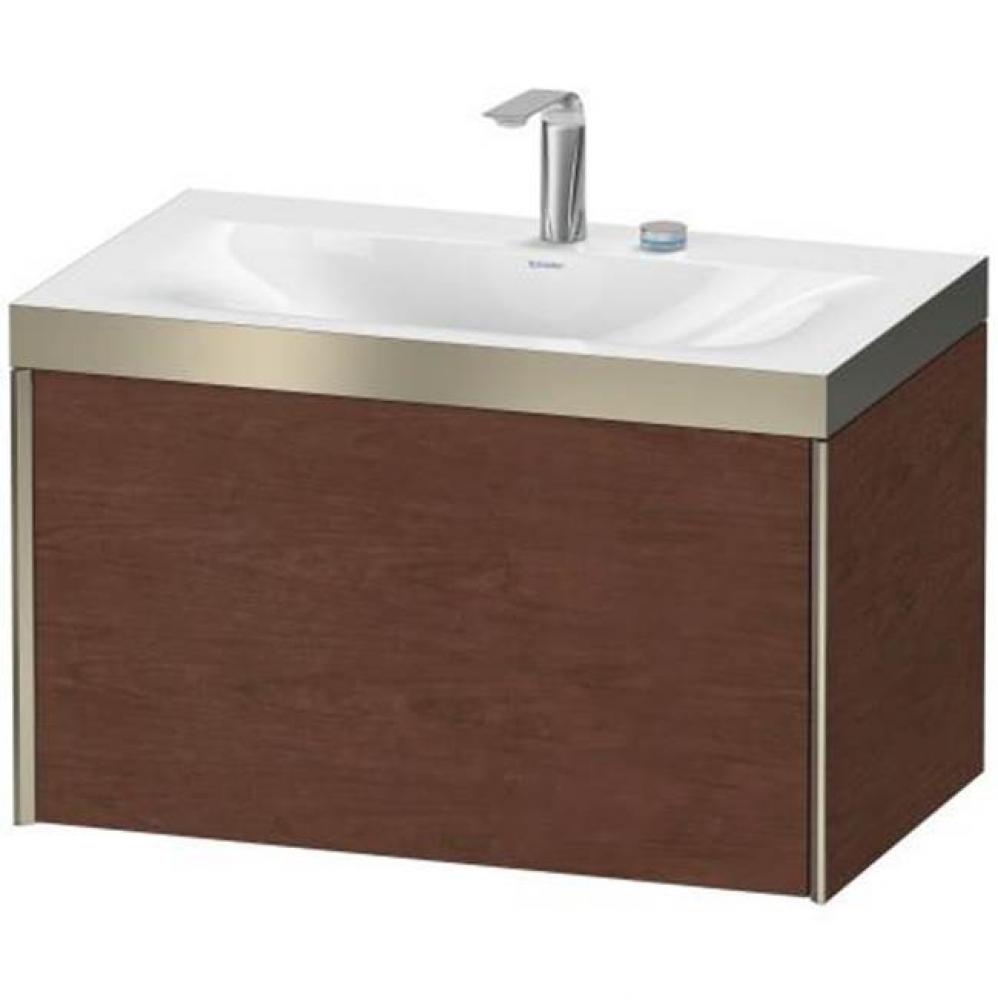 Duravit XViu One Drawer C-Bonded Wall-Mount Vanity Kit Brushed Oak