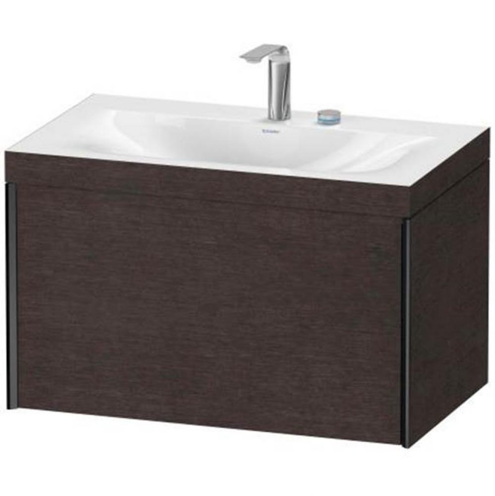 Duravit XViu One Drawer C-Bonded Wall-Mount Vanity Kit Mediterranean Oak