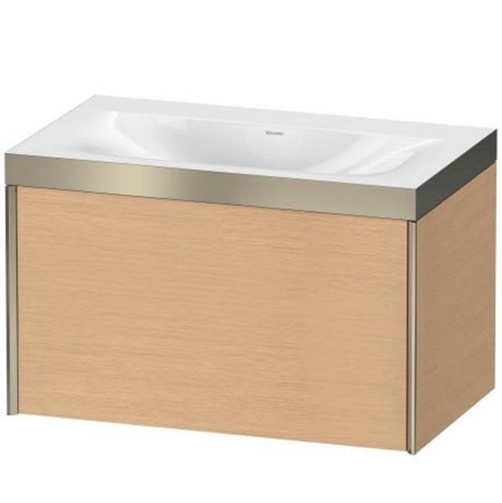 Duravit XViu One Drawer C-Bonded Wall-Mount Vanity Kit Cashmere Oak