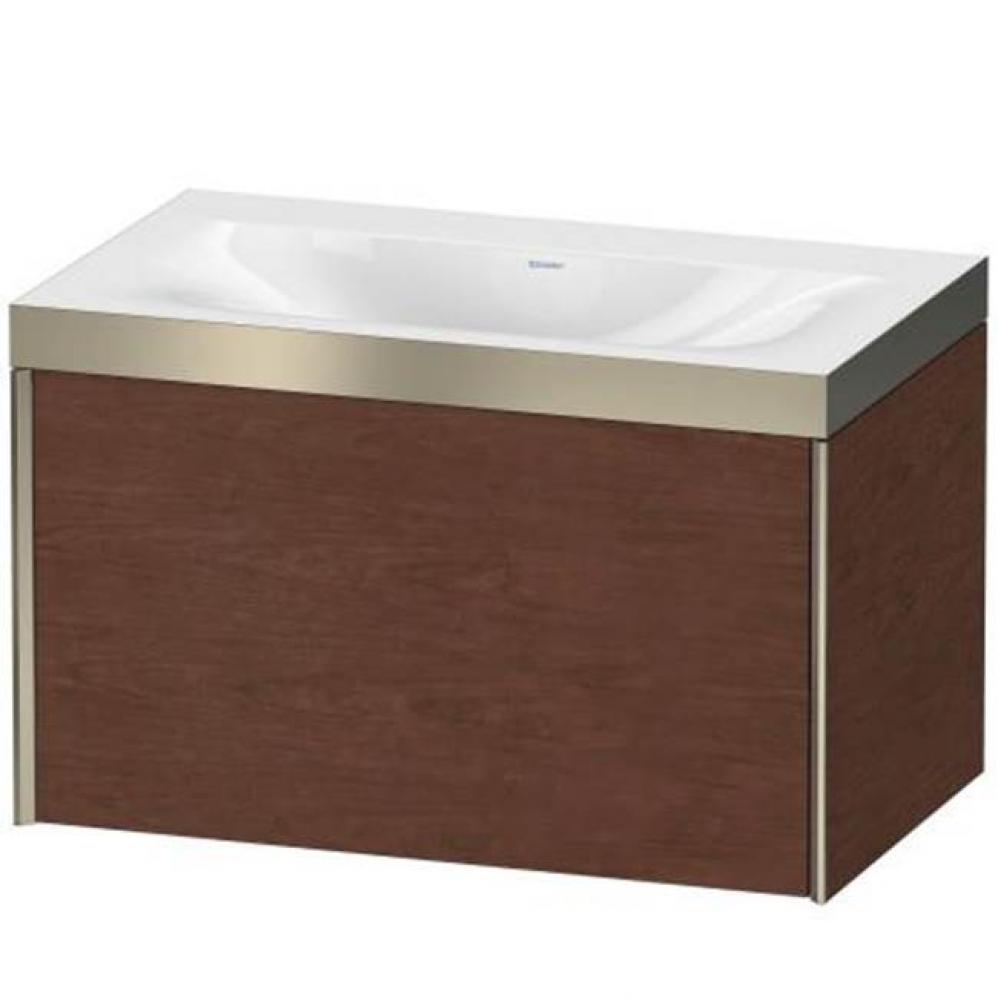 Duravit XViu One Drawer C-Bonded Wall-Mount Vanity Kit Brushed Oak