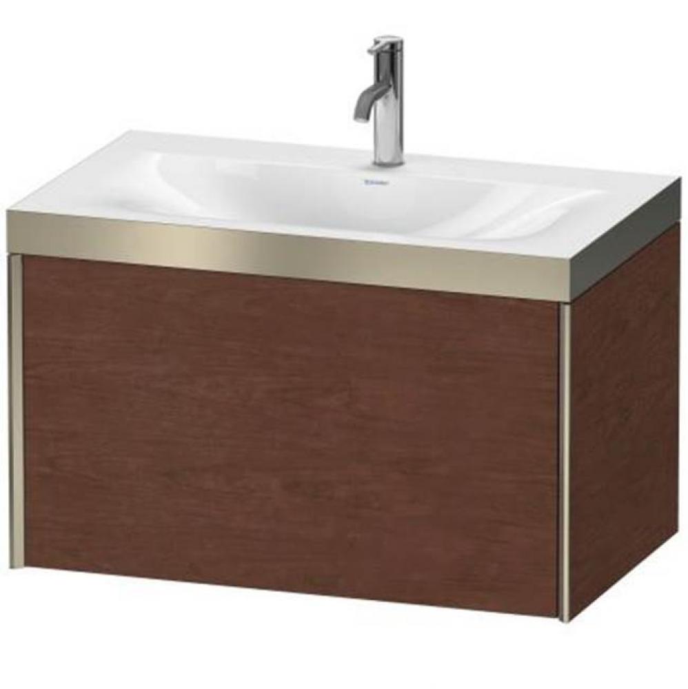 Duravit XViu One Drawer C-Bonded Wall-Mount Vanity Kit Brushed Oak