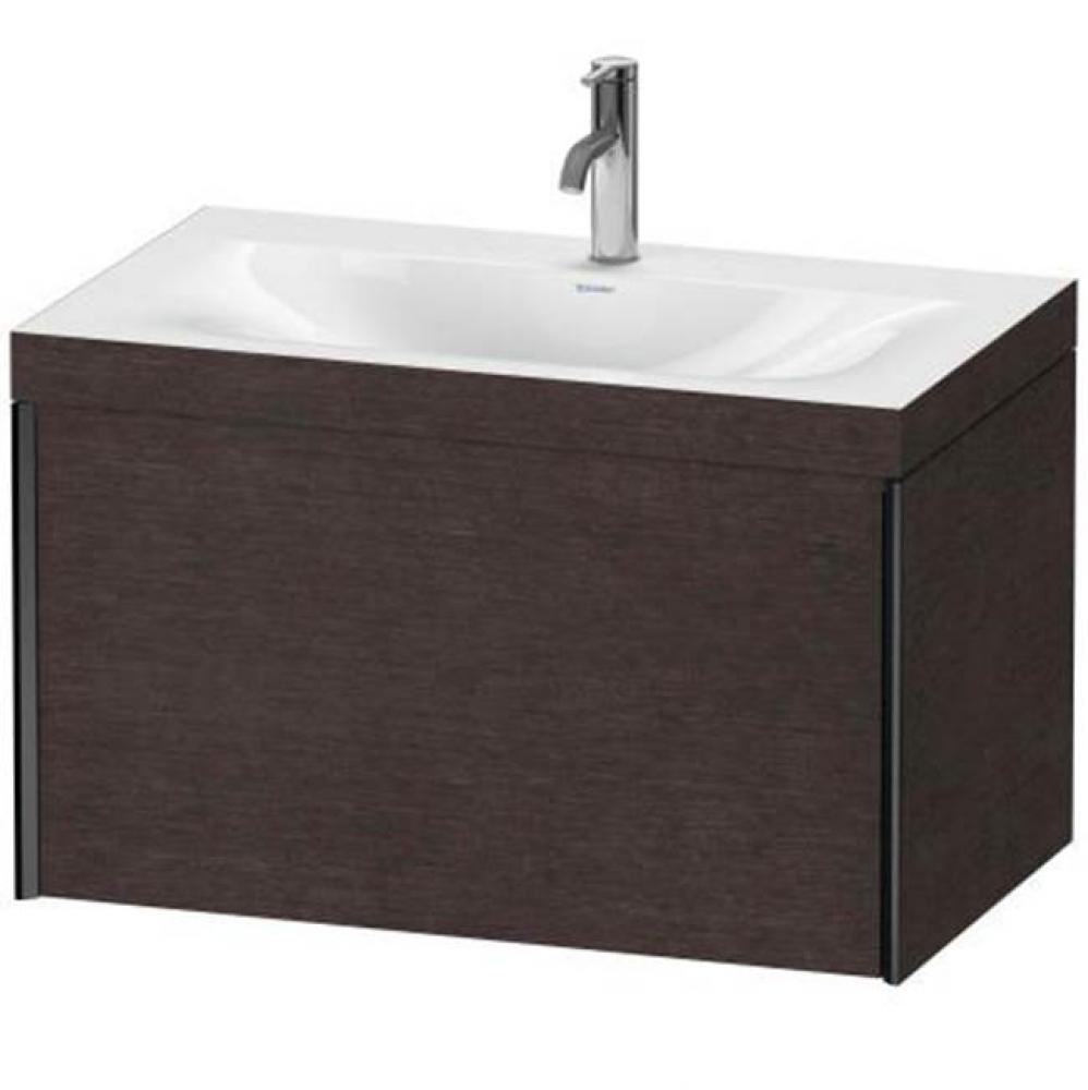 Duravit XViu One Drawer C-Bonded Wall-Mount Vanity Kit Mediterranean Oak