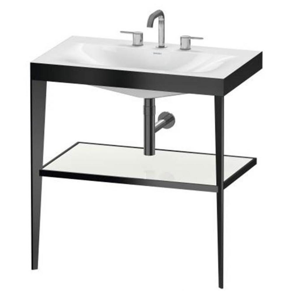 Duravit XViu C-Bonded Set With Metal Console  White High Gloss
