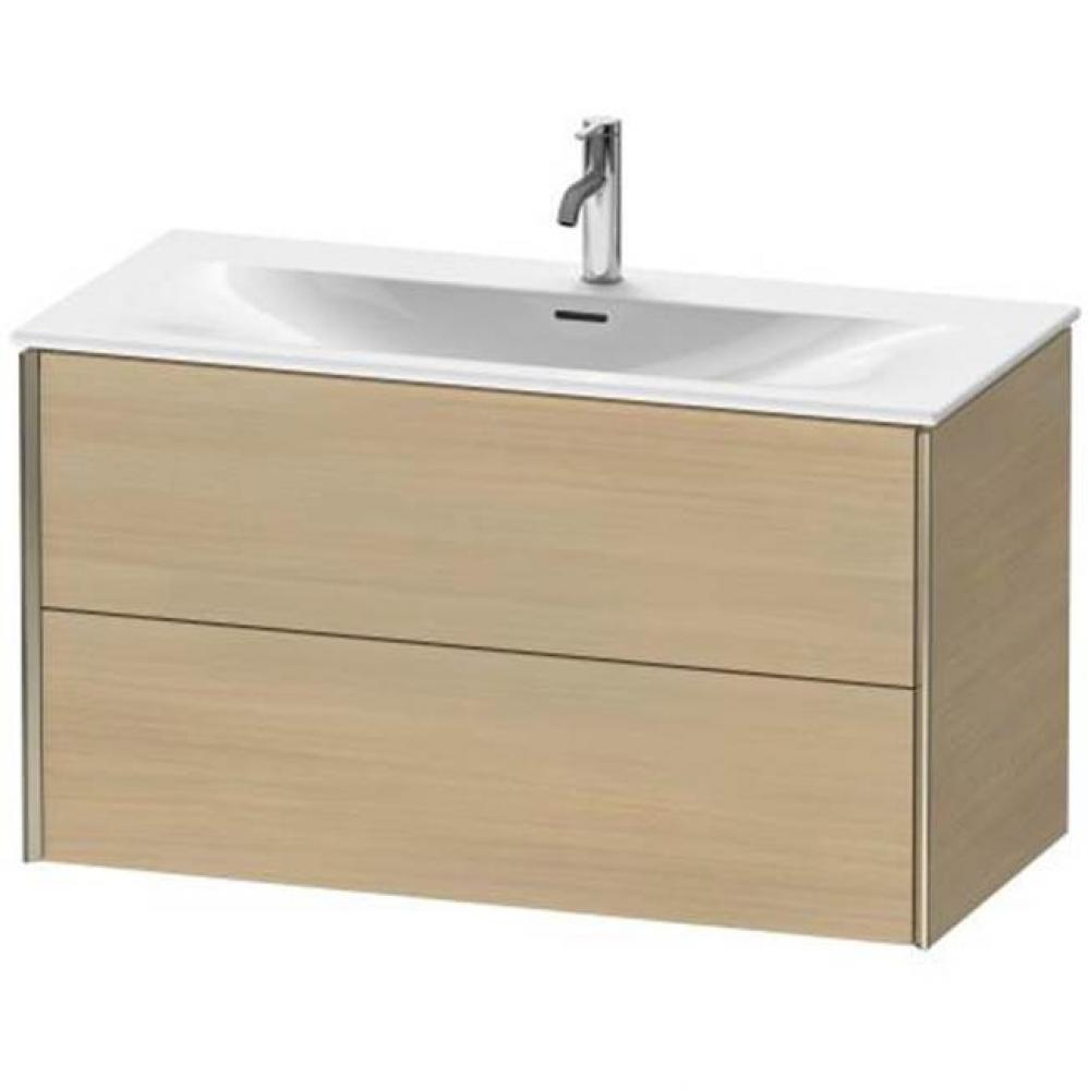 Duravit XViu Two Drawer Wall-Mount Vanity Unit Mediterranean Oak