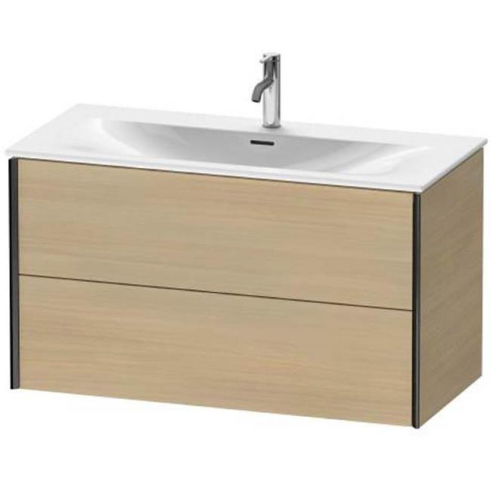 Duravit XViu Two Drawer Wall-Mount Vanity Unit Mediterranean Oak