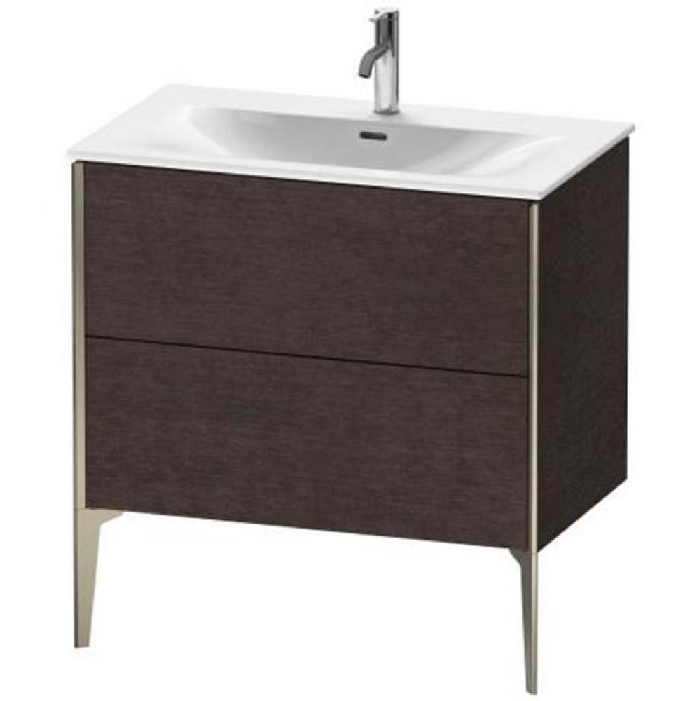 Duravit XViu Two Drawer Floorstanding Vanity Unit Dark Brushed Oak