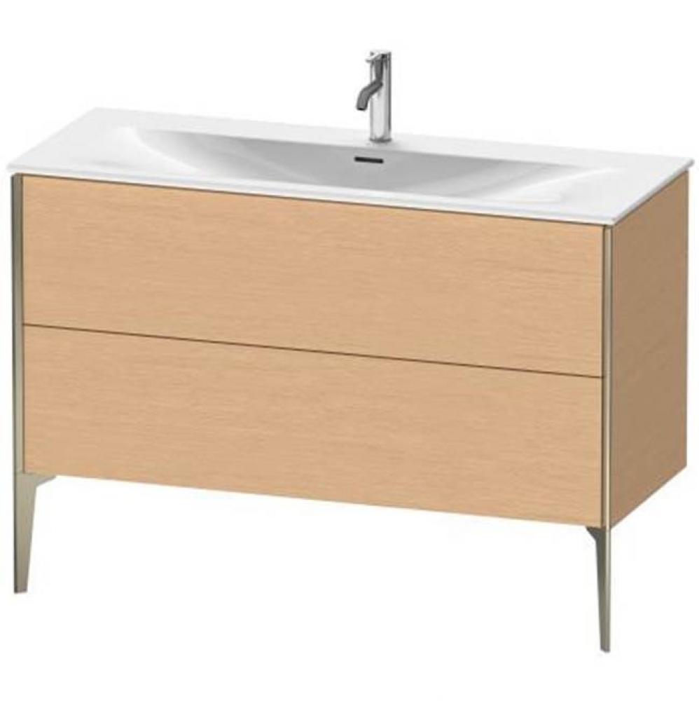 Duravit XViu Two Drawer Floorstanding Vanity Unit Brushed Oak