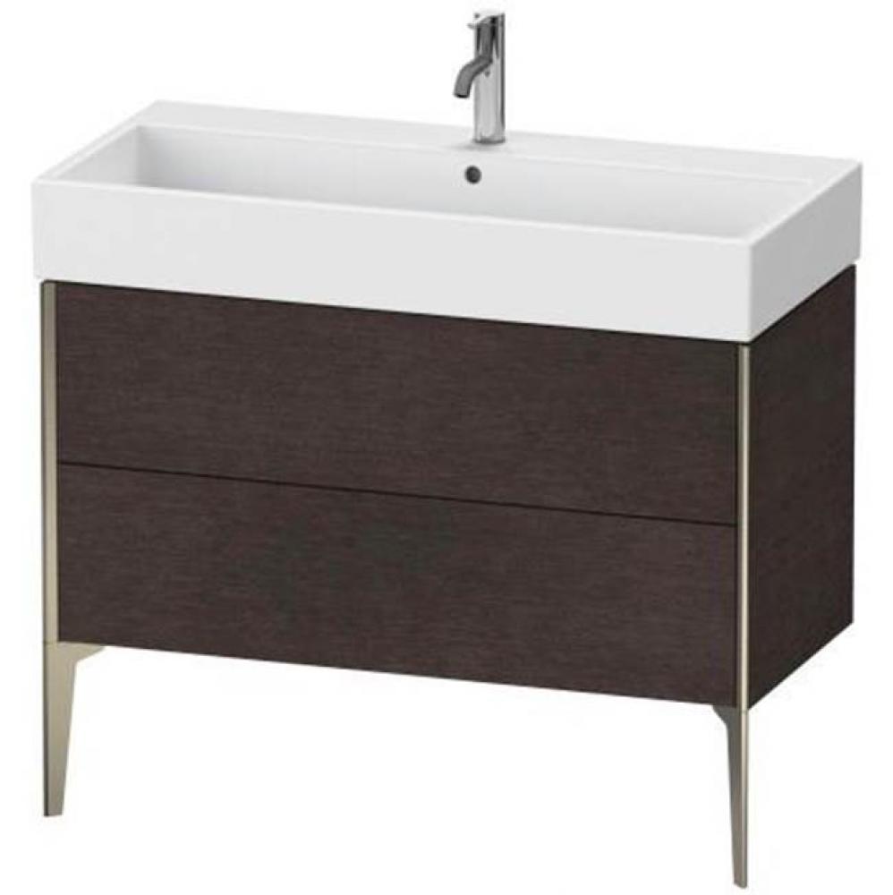 Duravit XViu Two Drawer Floorstanding Vanity Unit Dark Brushed Oak