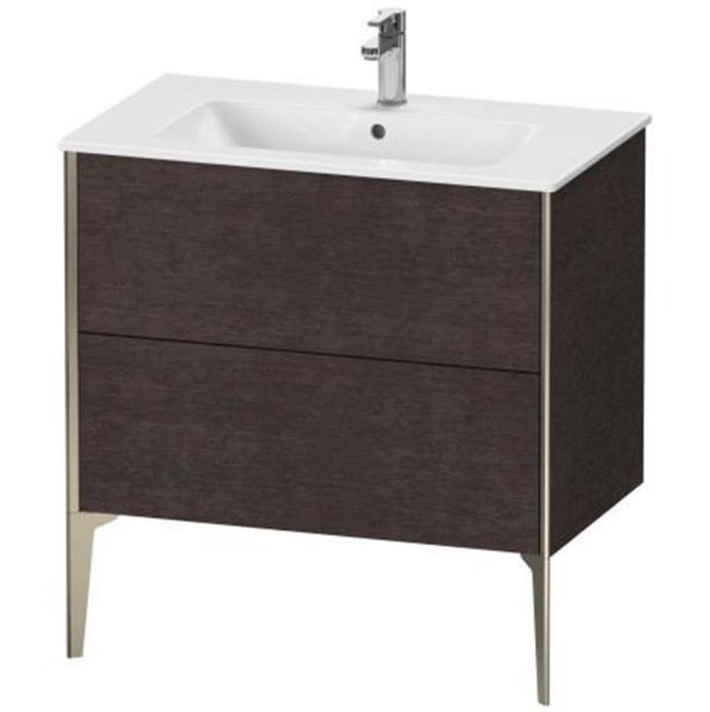 Duravit XViu Two Drawer Floorstanding Vanity Unit Dark Brushed Oak