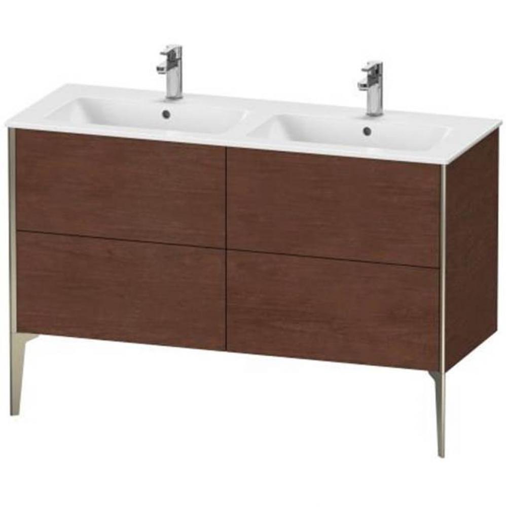 Duravit XViu Four Drawer Floorstanding Vanity Unit American Walnut