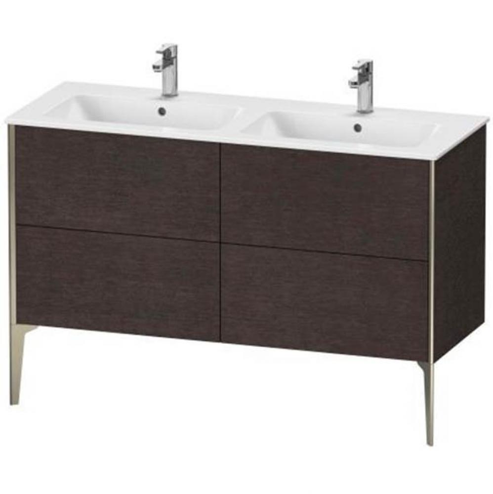 Duravit XViu Four Drawer Floorstanding Vanity Unit Dark Brushed Oak