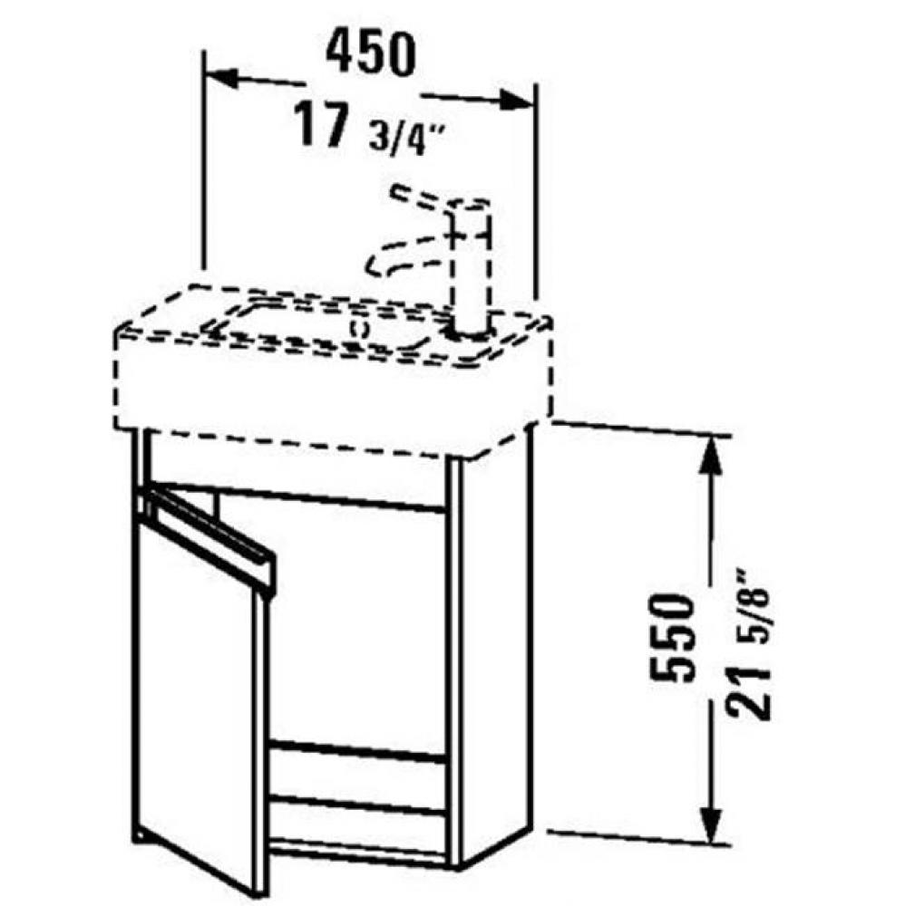 Duravit Ketho Wall-Mount Vanity Unit Chestnut Dark