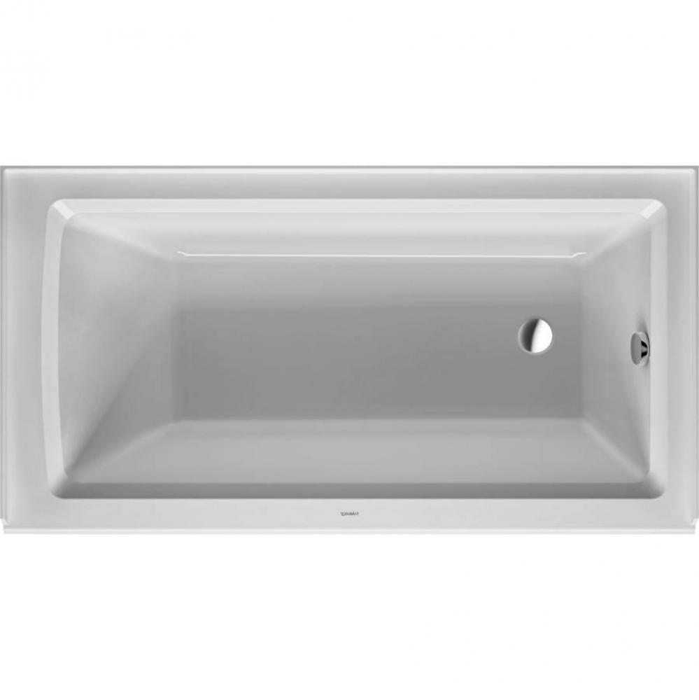 Duravit Architec 60'' x 32'' Bathtub with panel height 20 1/2, drain right, Wh