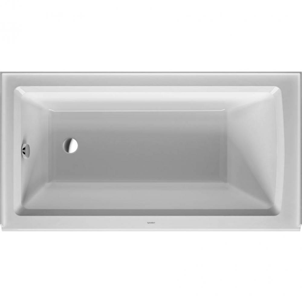 Duravit Architec 60'' x 32'' Bathtub with panel height 20 1/2, drain left, Whi