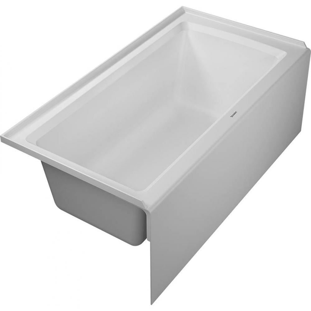 Duravit Architec 60'' x 32'' Bathtub White with panel height 21, drain left, W