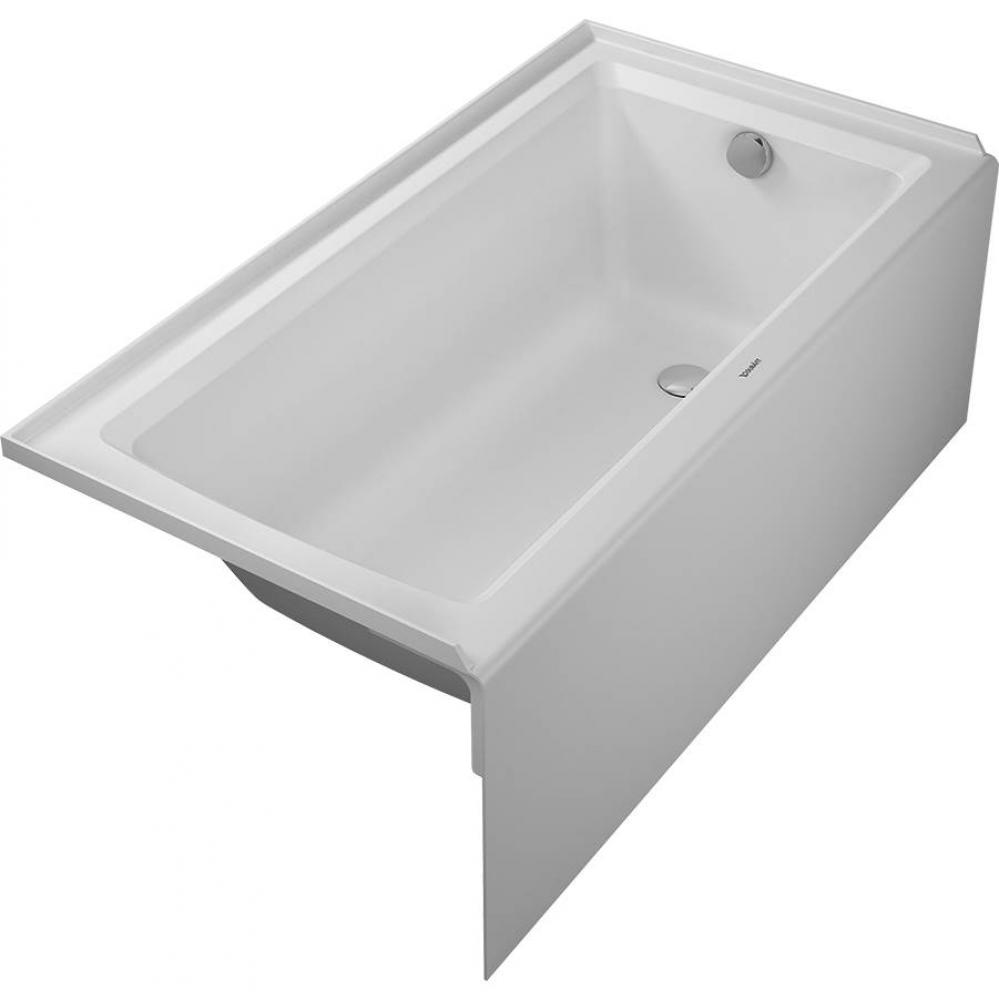 Duravit Architec 60'' x 32'' Bathtub White with panel height 21, drain right,