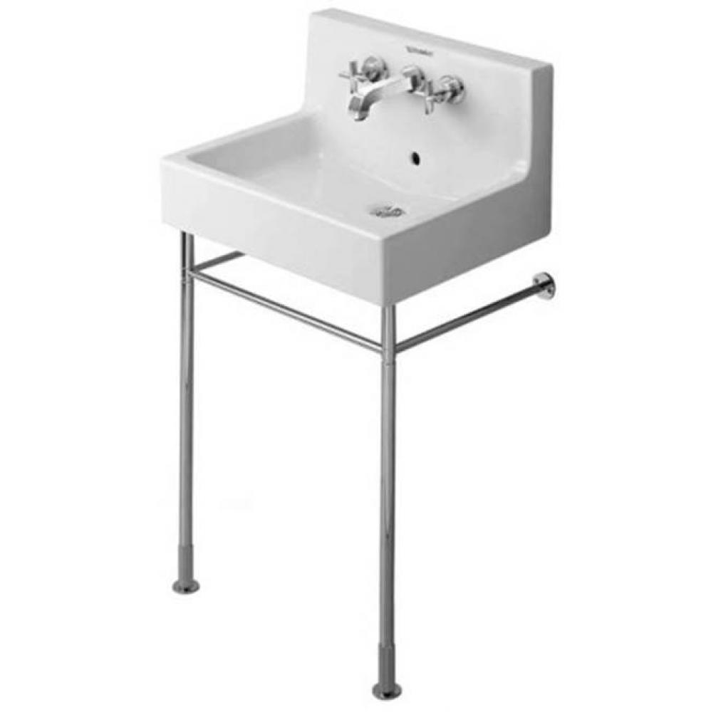 Washbasin 23 5/8'' Vero white with - back panel and 3 tap holes