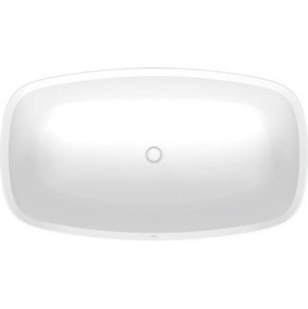 Duravit Aurena 63'' x 35 3/8'' Oval Freestanding Bathtub in Matte White Acryli