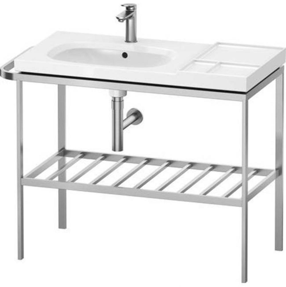 Duravit Aurena 38 3/4'' x 31 5/8'' Console in Brushed Stainless Steel