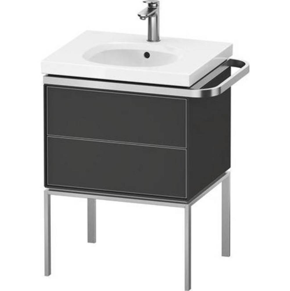 Duravit Aurena 23'' Wall Mount Two Drawer Single Vanity Cabinet in Satin Matte Graphite,