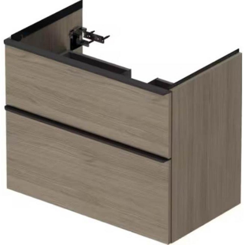 D-Neo Two Drawer Wall-Mount Vanity Unit Oak Terra