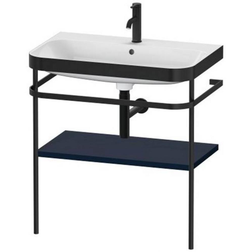 Happy D.2 Plus C-Bonded Vanity Kit with Sink and Metal Console Midnight Blue