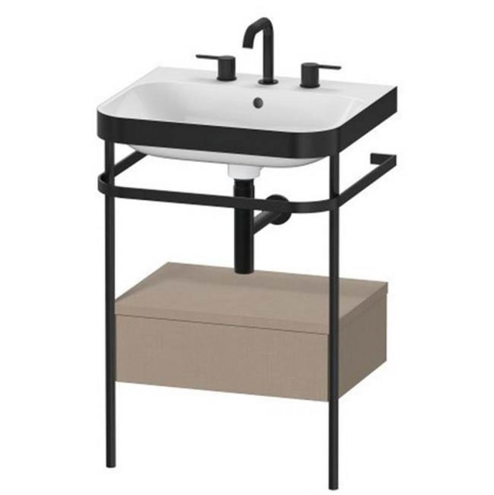 Duravit Happy D.2 Plus C-Bonded Set With Metal Console  Linen