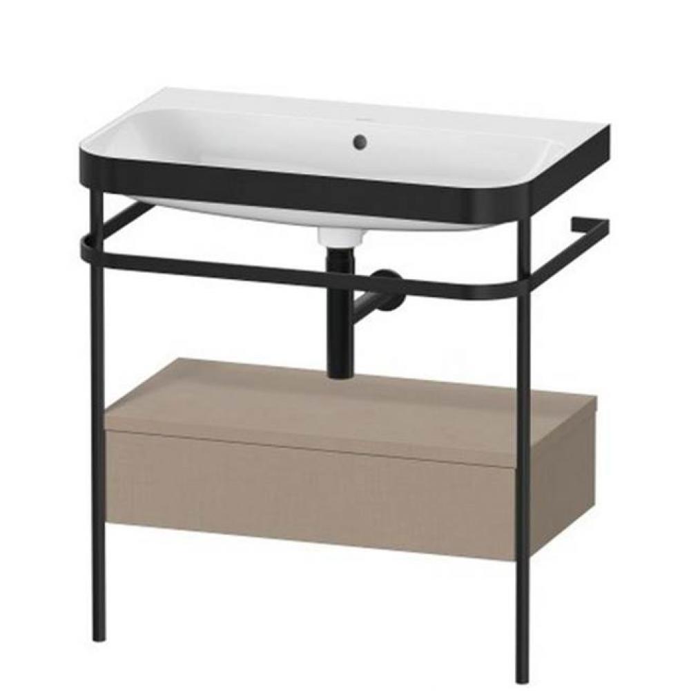 Happy D.2 Plus C-Bonded Vanity Kit with Sink and Metal Console Linen