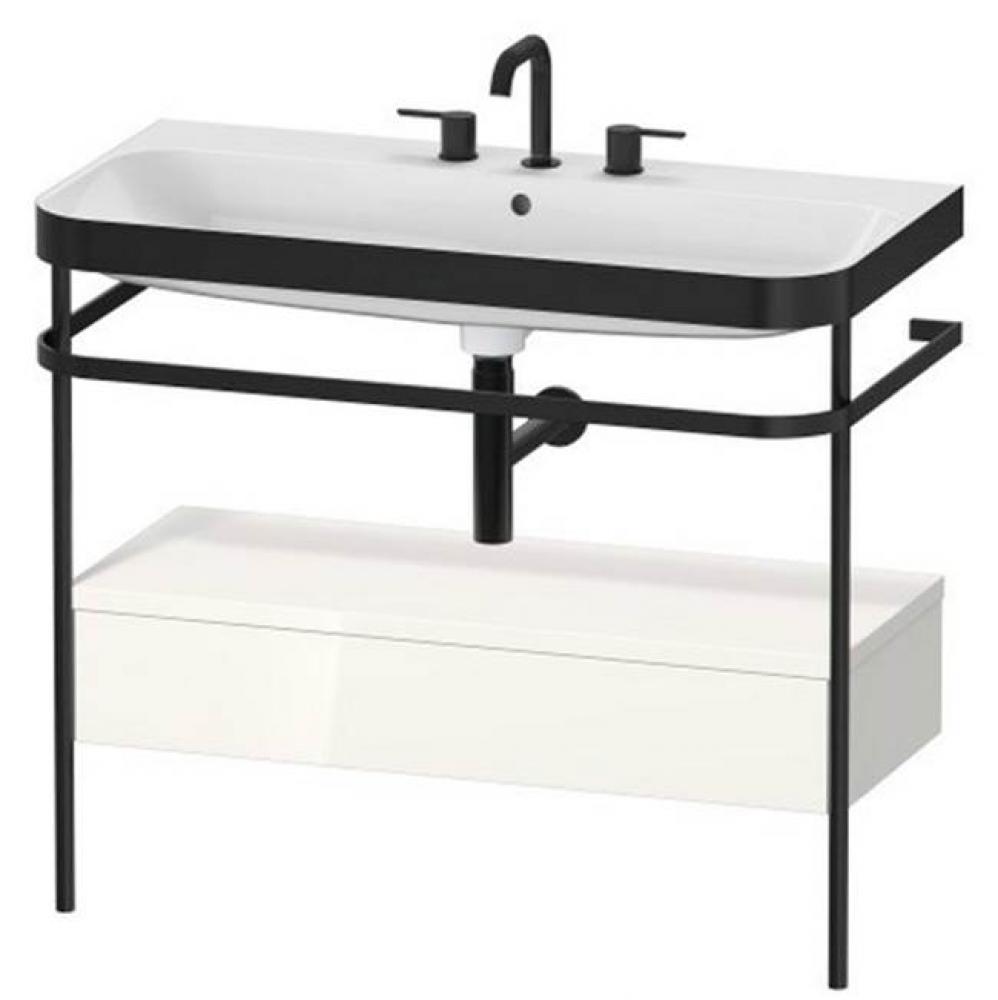 Duravit Happy D.2 Plus C-Bonded Set With Metal Console  White High Gloss