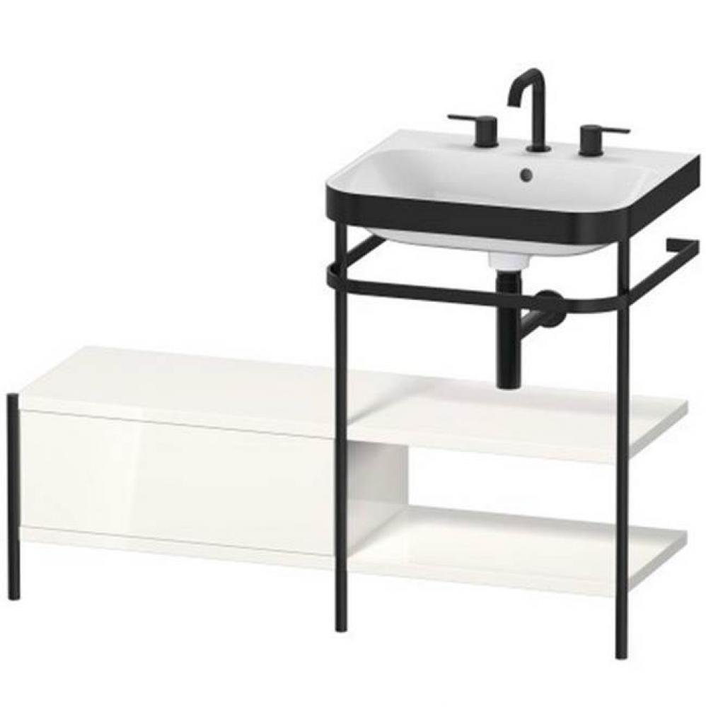 Duravit Happy D.2 Plus C-Bonded Set With Metal Console  White High Gloss