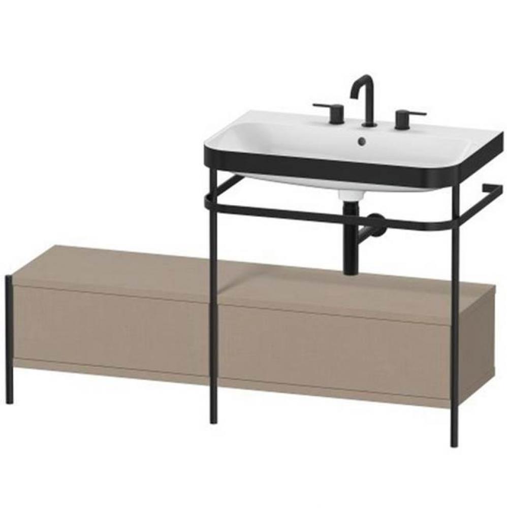 Duravit Happy D.2 Plus C-Bonded Set With Metal Console  Linen