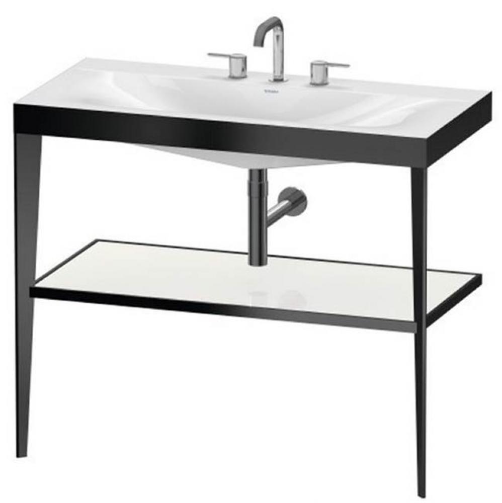 Duravit XViu C-Bonded Set With Metal Console  White High Gloss
