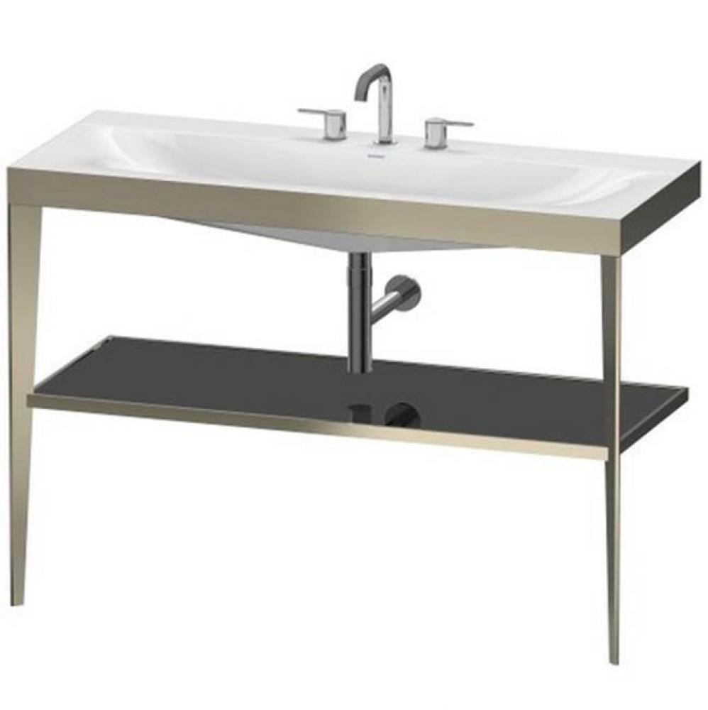 Duravit XViu C-Bonded Set With Metal Console  Black High Gloss