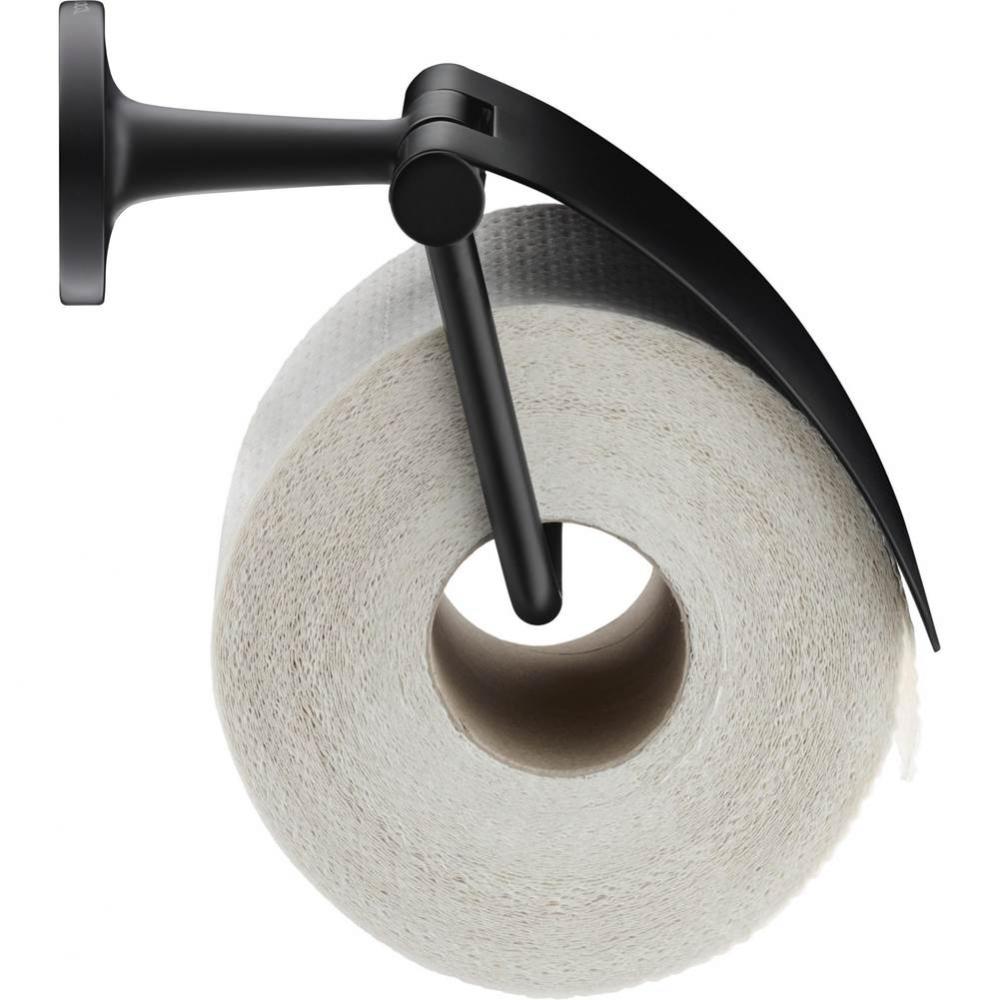 Duravit Starck T Single Roll Covered Toilet Paper Holder in Matte Black