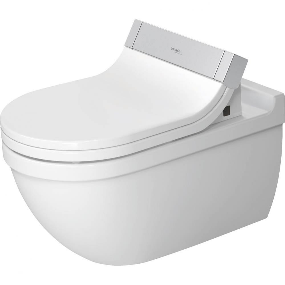 Starck 3 Wall-Mounted Toilet Bowl for Shower-Toilet Seat White with HygieneGlaze