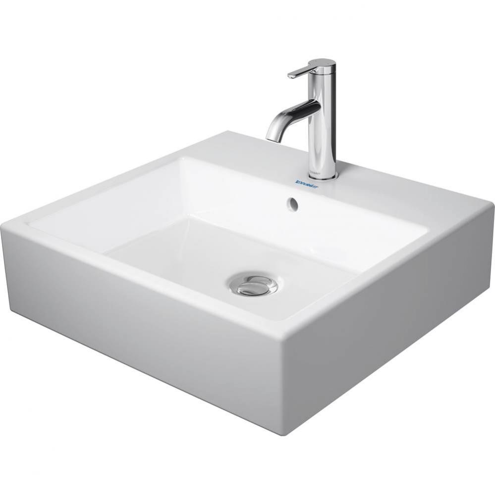 Duravit Vero 19 5/8'' Rectangular Wall Mounted Sink in White with Overflow